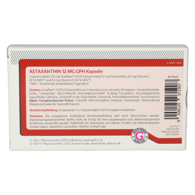 Astaxanthin 12 mg GPH Capsules
