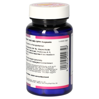 L-Arginine Pyroglutamate 500 mg GPH Capsules