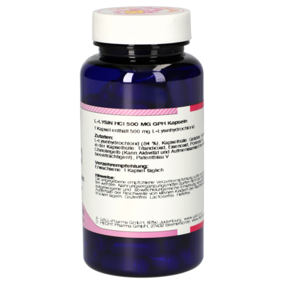 L-Lysine HCl 500 mg GPH Capsules