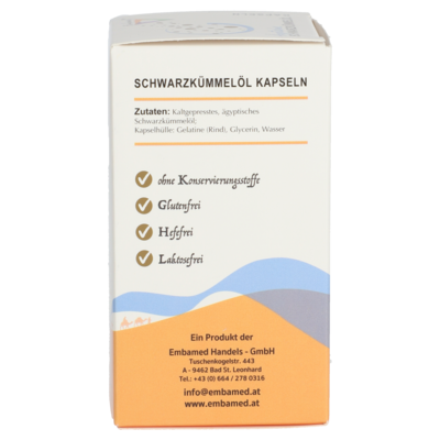 Schwarzkümmelöl 500 mg Kapseln Embamed®